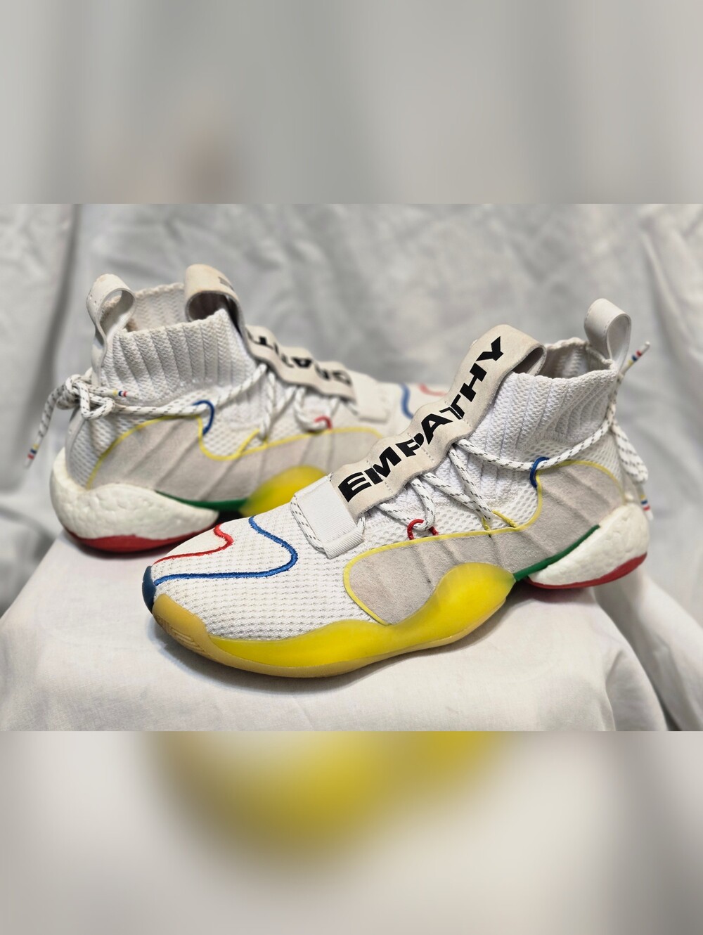 Adidas Crazy BYW LVL X Pharrell Williams HU Mens Basketball Shoes EF3500 Sz 10